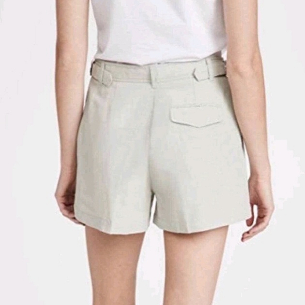 NEW! ATM ANTHONY THOMAS MELILLO Linen Blend Pleated Shorts 8. - Picture 4 of 7